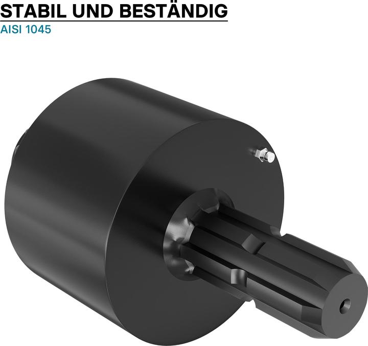 Image du produit Wiltec Embrayge à roue libre Arbre Cardan 220mm Filet Mâle Femelle 1 3/8" Arbre cannelé 6 Dents 3500Nm (Accessoires pour tracteurs)