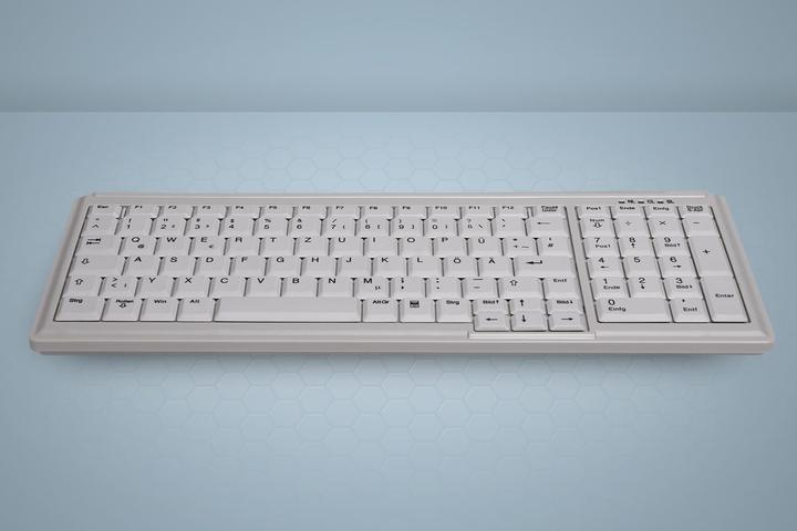 Produktbild Active Key Industry 4.0 Compact Notebook Style Keyboard with NumPad PS2 Light Grey (DE, Kabelgebunden)