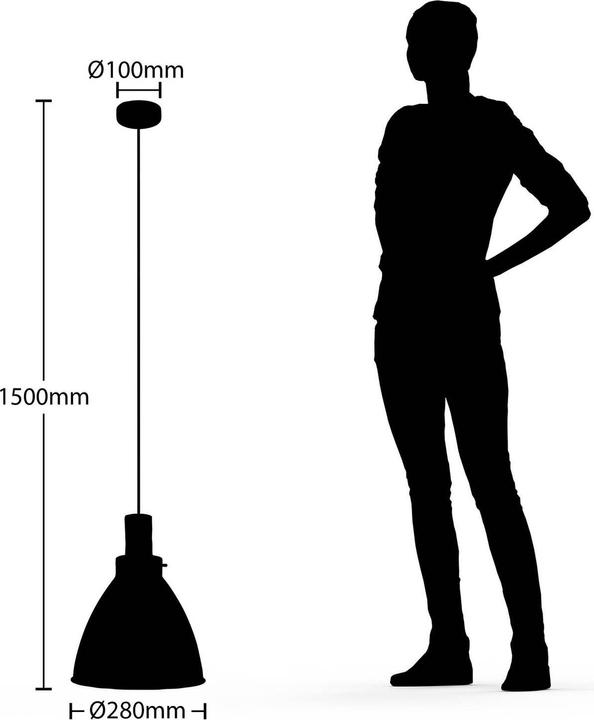 Image du produit Lindby Trebale Lampe à suspendre Black/Wood (E27)