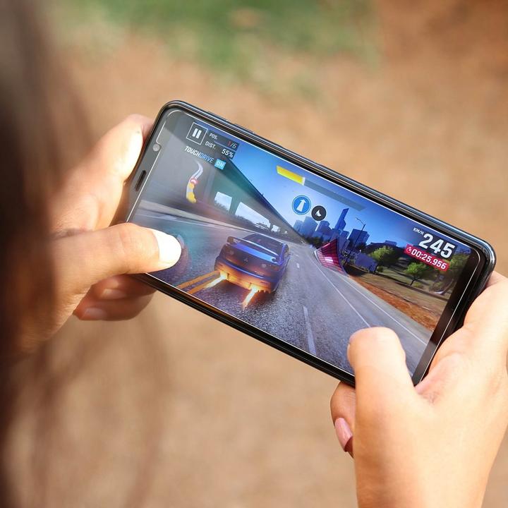 Actual product image Avizar Crystal clear film, glass screen protector (1 Piece, Samsung Galaxy A7 (2018))