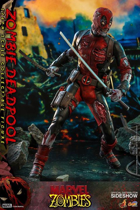 Actual product image Hot Toys Marvel Zombies "Zombie Deadpool" Comic Masterpiece Action Figure
