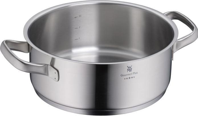 Produktbild WMF Bratentopf GOURMET PLUS Silberfarben (24 cm, Bräter + Schmortopf, Kochtopf, Edelstahl)