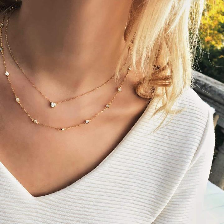 Image du produit Candy Collier Enny, argent sterling 925, plaqué or (Argent sterling 925, Plaqué or 18k, 42 - 45 cm)
