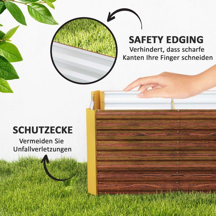 Immagine prodotto Swisshandel24 2er-Set Hochbeet, verzinkter Stahl, 120x60x60 cm