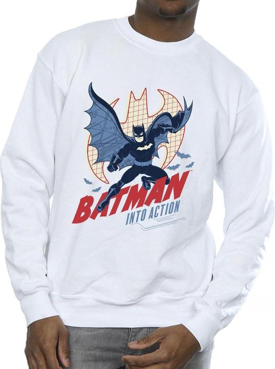 Actual product image Mens Batman Into Action Cotton Sweatshirt (L)
