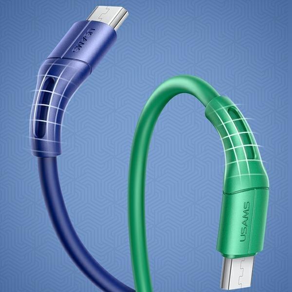 Actual product image Usams Cable U68 microUSB 2A Fast Charge 1m bialywhite SJ502USB02 USSJ502 (1 m, USB 2.0)