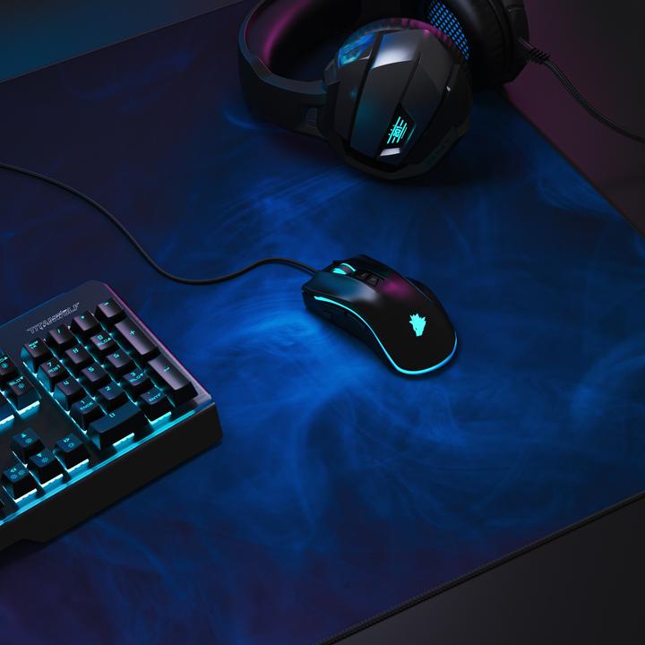 Produktbild Titanwolf Gaming Mauspad, XXXL Speed Mausmatte 1200 x 600 mm, Geschwindigkeit & Präzision, Farbiger Rauch (3XL)