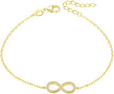 Beneto Gold plated silver bracelet with crystals AGB483 / 20-GOLD (L)