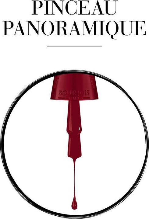 Actual product image Bourjois Nail Polish 1 Seconde 41 Bordeaux (9 ml) (Bord'Eaux, Gel-Effect Nail Polish)