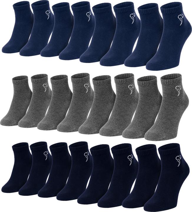 Dark blue / blue / grey