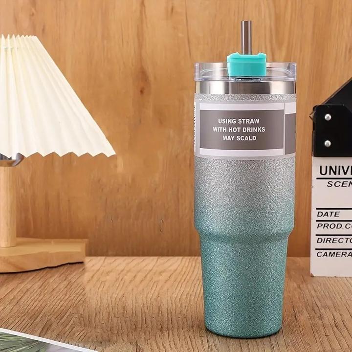 Produktbild ASMI Edelstahl Glitzer Thermobecher, Kaffeebecher, Auto-Tumbler-Becher, 900ml (0.89 l)