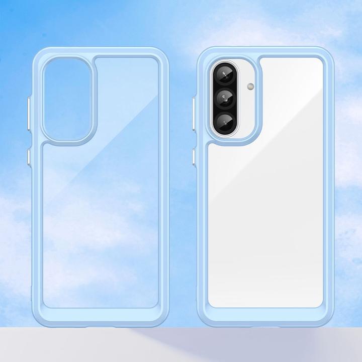 Produktbild Hurtel Back panel cover Outer Space Case for Samsung Galaxy A56 Cover with Flexible Frame - Blue (Samsung Galaxy A56)