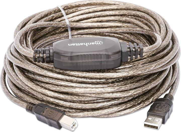 Image du produit Manhattan USB A/USB B, M/M (15 m, USB 2.0)