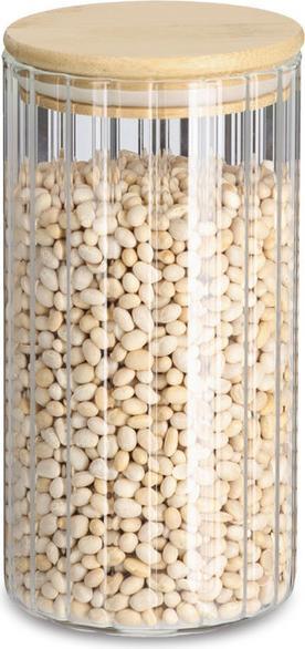 Produktbild Zeller Present Vorratsglas "Rillen" m. Bambusdeckel, 850 ml (0.85 l)