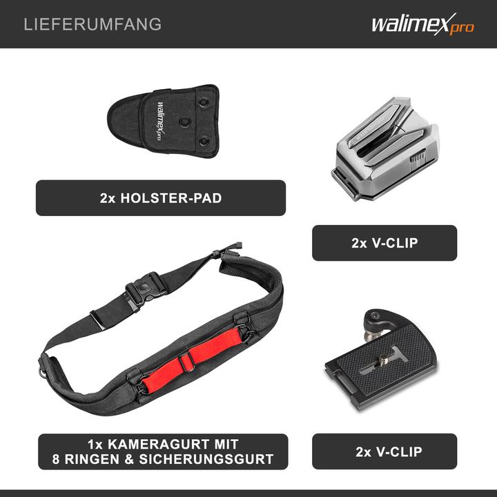 Productafbeelding Walimex pro camera heupriem met 2x V-Dock Argus (Buikriem)