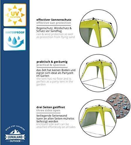 Produktbild Lumaland Pop Up Pavillon (Grün) (250 cm, 250 cm)