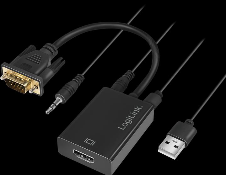 Produktbild LogiLink CV0060 - VGA mit Audio- und HDMI-Konverter (HDMI, 20 cm)