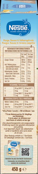 Valori nutrizionali e ingredienti Nestlé Porridge di latte (450 g)