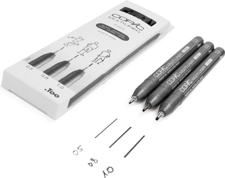 Produktbild Copic Multiliner (Schwarz, 3 x)