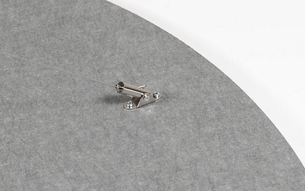 Actual product image eurokraft basic Acoustic ceiling panel, PET felt, Ø 1200 mm, round shape, petrol.