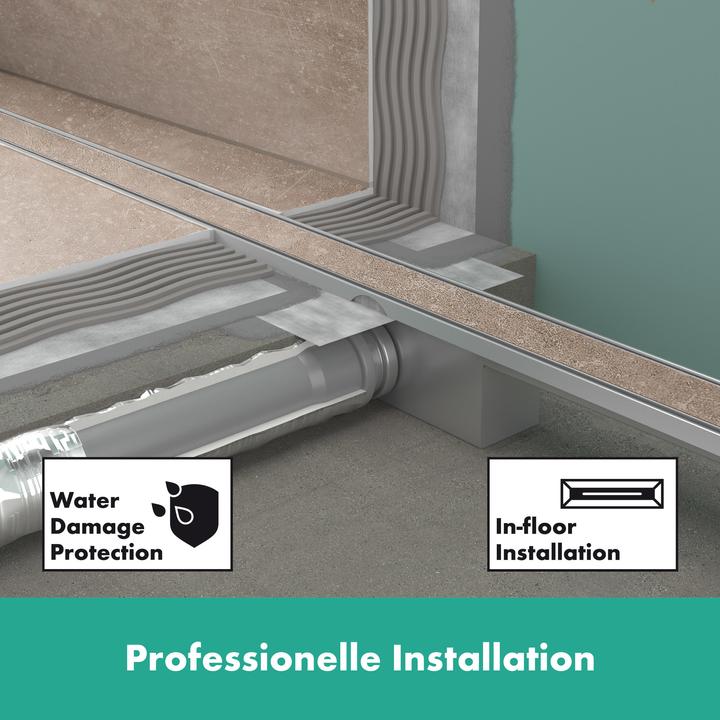 Actual product image hansgrohe HG RainDrain Compact complete shower channel set 1200mm (1200 mm)