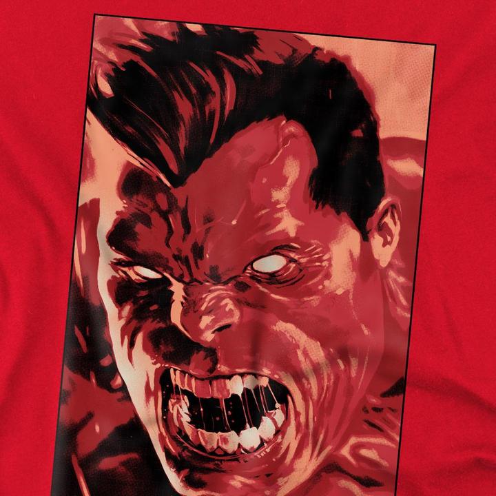 Actual product image Mens Red Hulk Roar T-Shirt (L)