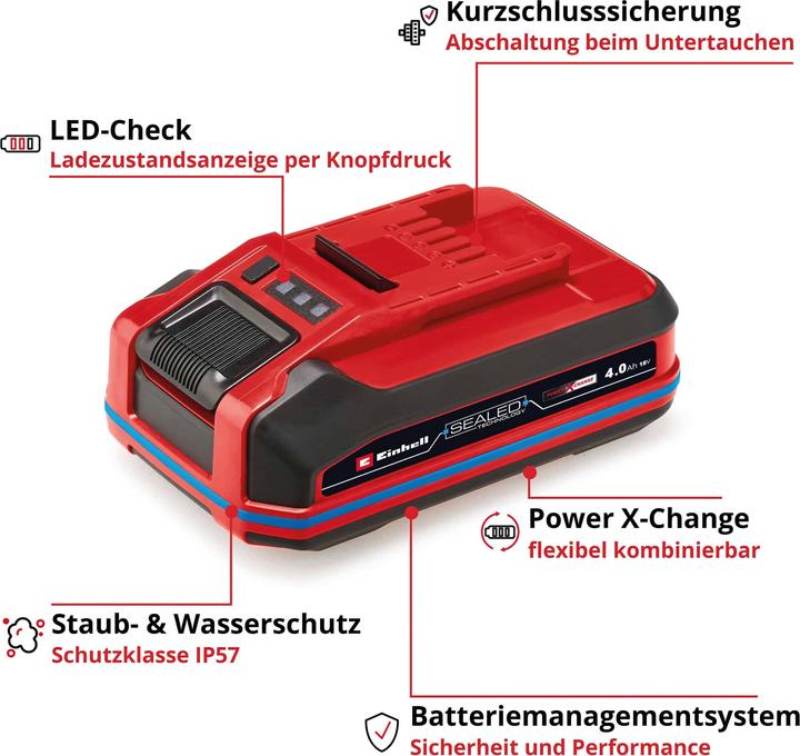 Produktbild Einhell 18V 4,0 Ah Sealed Power X-Change Plus (18 V)