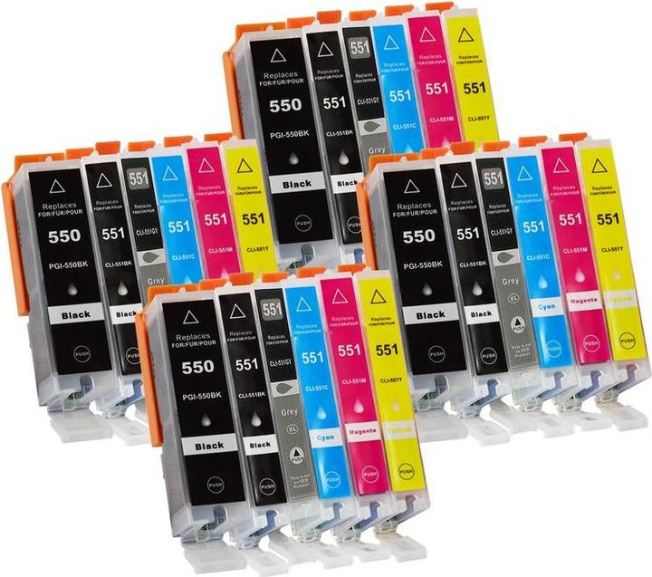 Actual product image Hermex Compatible Ink Cartridge XL for Canon PIXMA iP8750 (M, FC, C, Y, PGBK, GY)