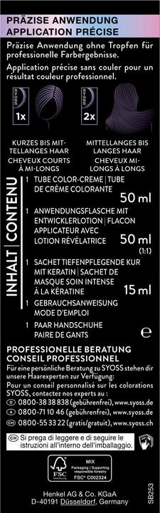 Valeurs nutritives et ingrédients Syoss Metallic Collection 12 53 Platinum Pearl (12 53 Platinum Pearl)