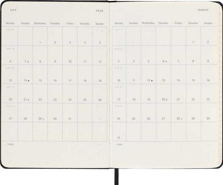 Image du produit Moleskine Agenda scolaire Hard Cover Weekly Notebook (9 x 14 cm, Anglais)