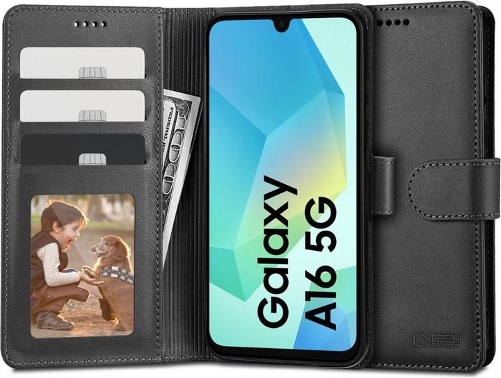 Produktbild Tech-Protect Wallet Case for Samsung Galaxy A16 4G / 5G - Black (Samsung Galaxy A16)