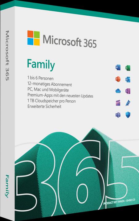 Produktbild Microsoft 365 Family (Deutsch) (6 User, 12 Monate)