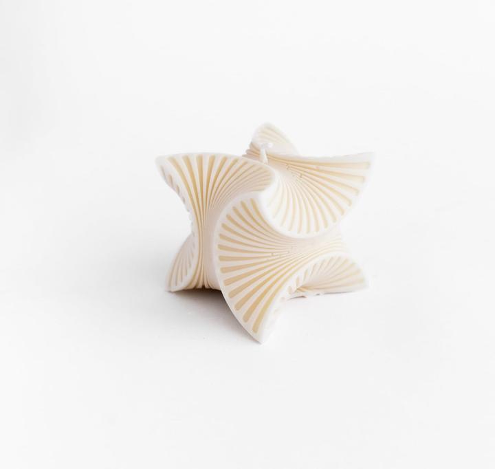 Actual product image Santabarbara Interior Design Candle Fashionista 9 cm x 9 cm, Nature, 1 piece (1 pcs.)