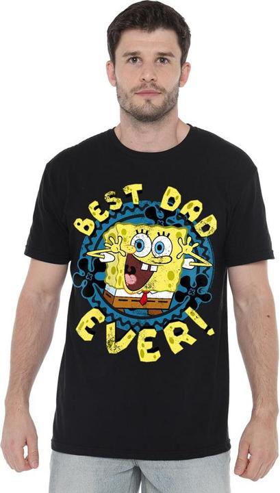 Actual product image Spongebob Squarepants Mens Best Dad Ever Fathers Day T-Shirt (XL)