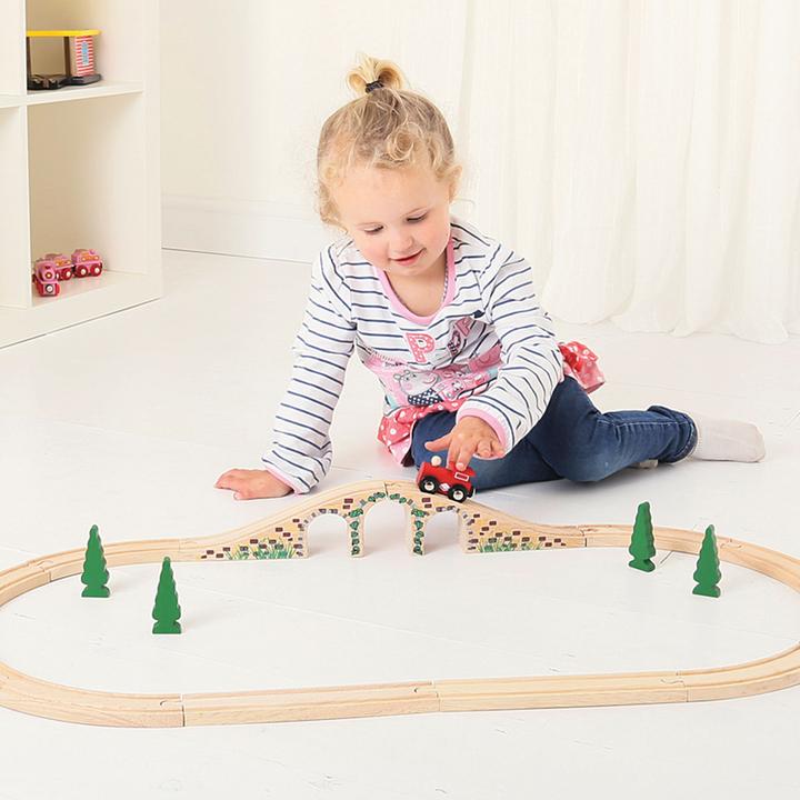 Produktbild Bigjigs Rails-Holzbrücke mit 3 Bögen