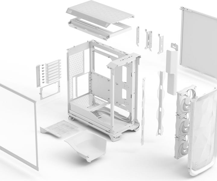 Produktbild Fractal Meshify 3 Clear Tint White (E-ATX, ATX, mATX, Mini-ITX)
