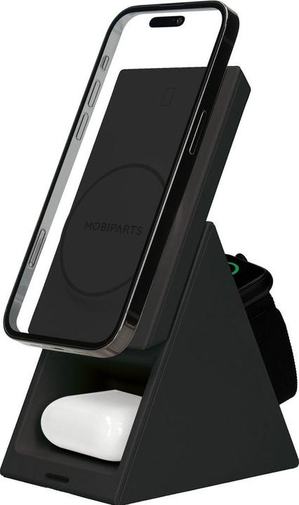 Actual product image Mobiparts Wireless 3 in 1 Charger 15W Triangle Black (15 W)