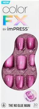 KISS Glue-on nails ImPRESS Color FX - Levels 30 pcs (Dark pink)