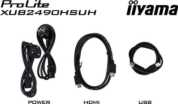 Immagine prodotto iiyama 60.5cm (23,8") XUB2490HSUH-B2 16:9 HDMI+DP WebCam (1920 x 1080 pixel, 23.80")
