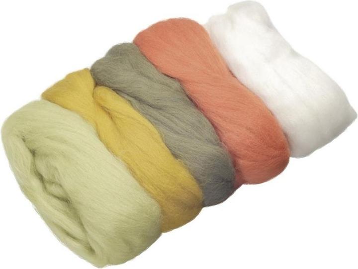 Vert clair, Vert olive, Orange, Moutarde jaune, Blanc