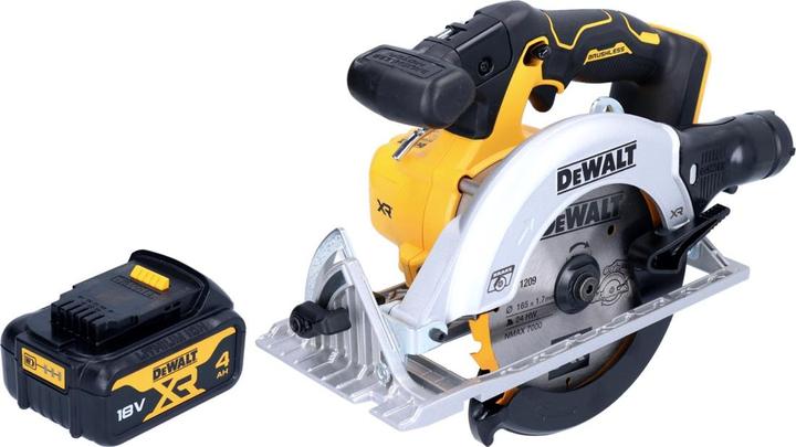 Actual product image DeWalt DCS 565 N cordless circular saw 18 V 165 mm brushless + 1x battery 4.0 Ah - without charger