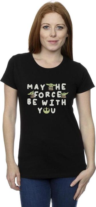 Immagine prodotto Star Wars The Mandalorian Grogu May The Force Be With You Maglietta Donna (XXL)