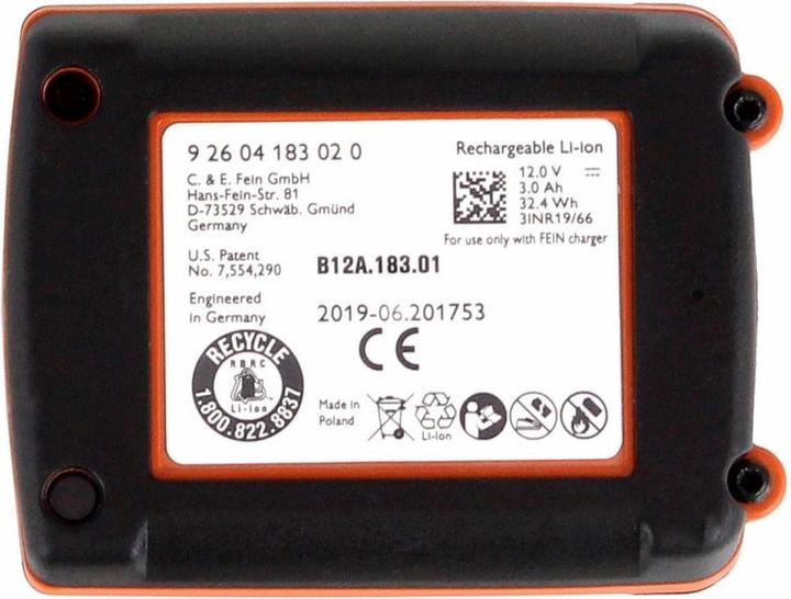 Actual product image Fein Replacement battery 12V (12 V)
