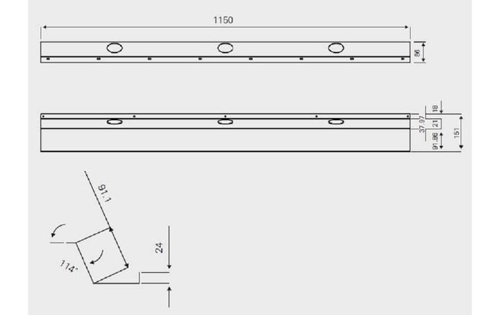 Actual product image Actiforce Fixed cable trough (Duct, 110 cm)