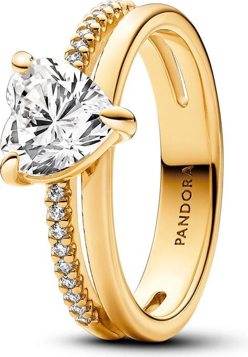 Pandora Doppelband Herz Ring