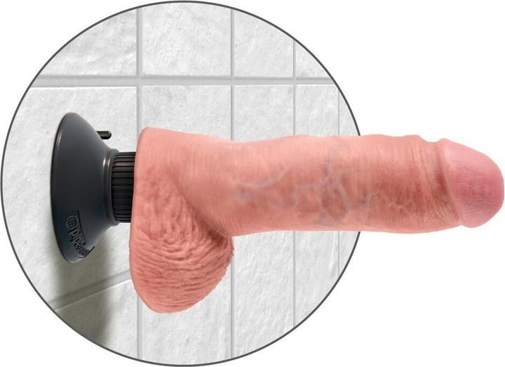 Image du produit Doc Johnson 8" Vibrating Cock with Balls - Flesh