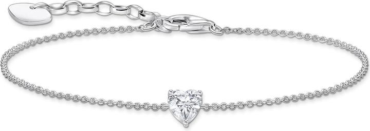 Actual product image Thomas Sabo Bracelet with white zirconia heart silver (19 cm, 925 sterling silver)