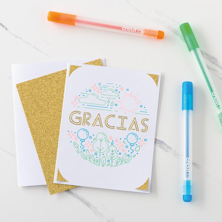 Immagine prodotto Cricut Joy Glitter Gel penne 10-pack Arcobaleno + Rosa Marrone Nero (P)