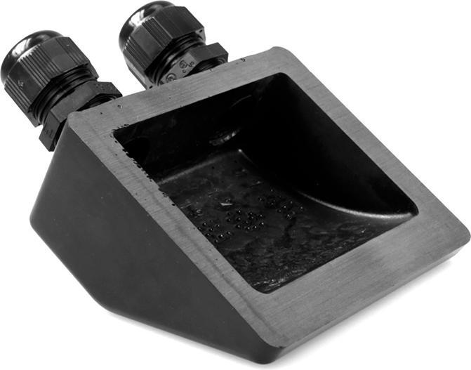 Offgridtec Traversée de toit 2 fois Heavy noir pour diamètre de câble 3-12mm
