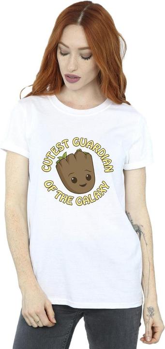 Actual product image Womens/Ladies I Am Groot Cutest Guardian Cotton Boyfriend T-Shirt (S)